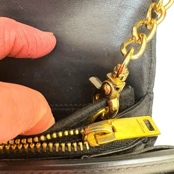 Saint Laurent YSL gold logo clutch bag wallet custom WOC - Picture 12 of 16